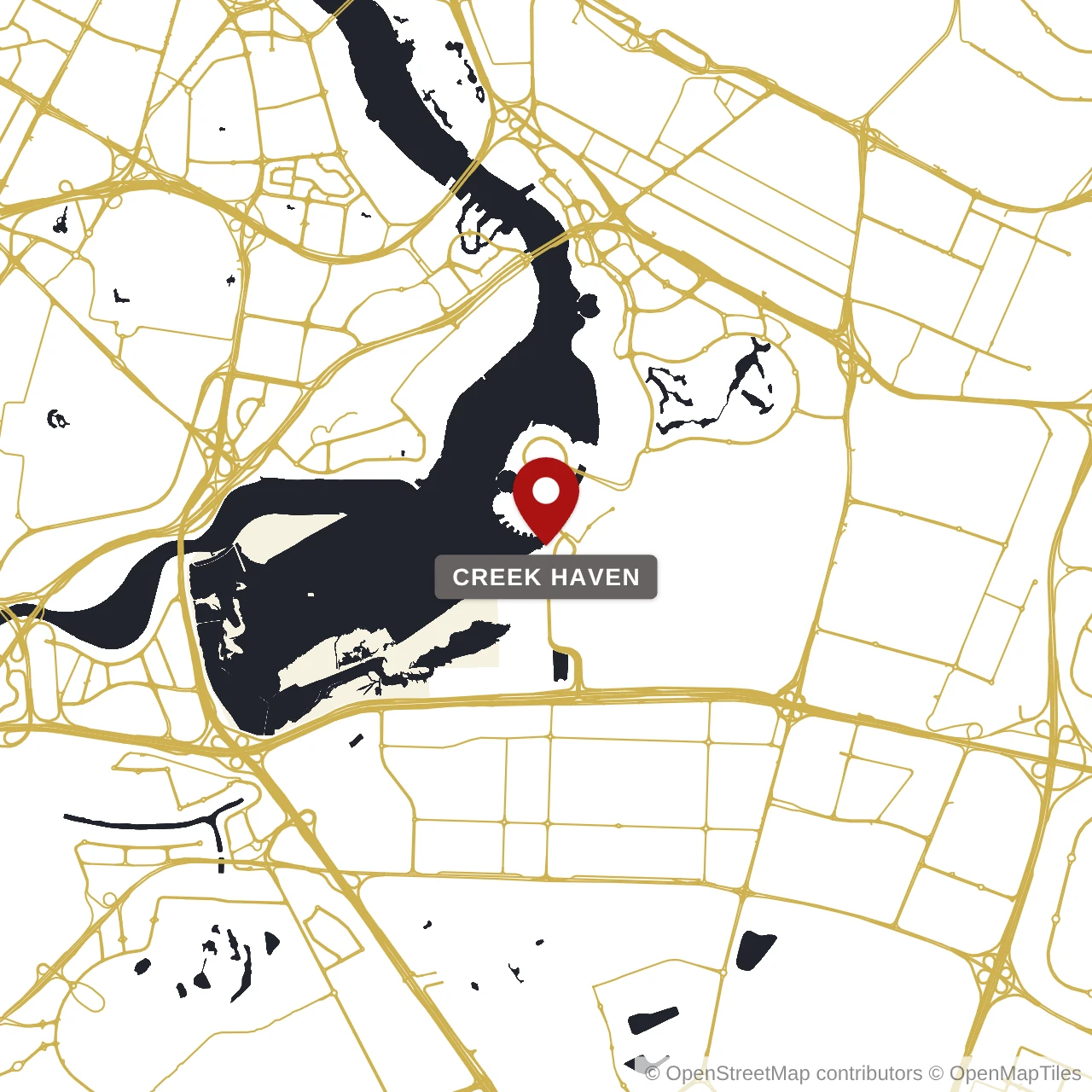 Расположение Creek Haven на карте: Дубай Крик Харбор, Dubai