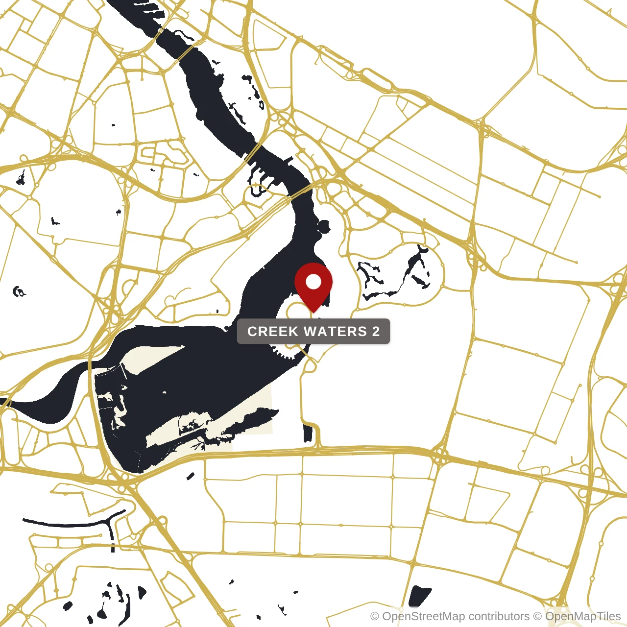 Расположение Creek Waters 2 на карте: Дубай Крик Харбор, Dubai