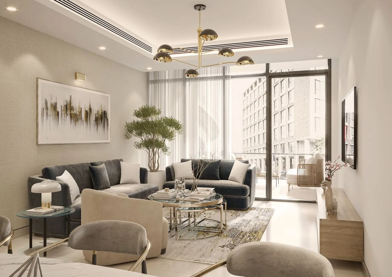Cresswell Residences — интерьер гостиной, фото 7