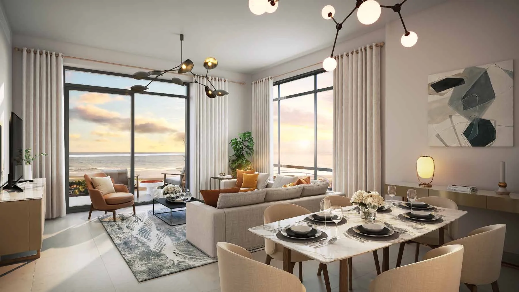 Crystal Residences Tower 2 — интерьер гостиной