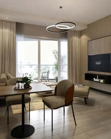 Damac Hills 2 - Hotel Edge by Rotana — интерьер гостиной