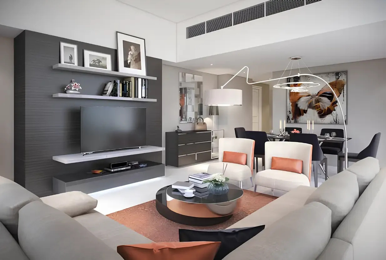 Damac Hills - Artesia — интерьер гостиной