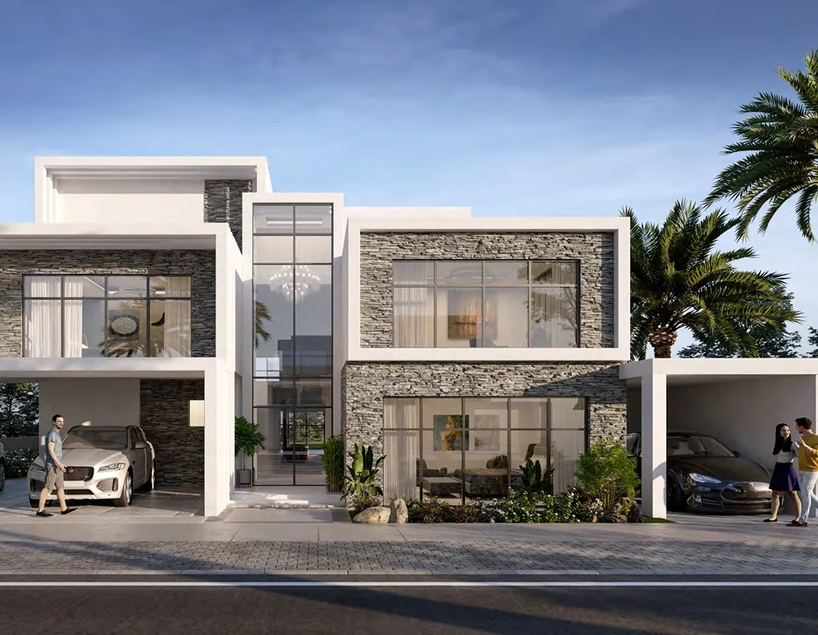 Damac Hills - Belair Phase 2 — фасад виллы