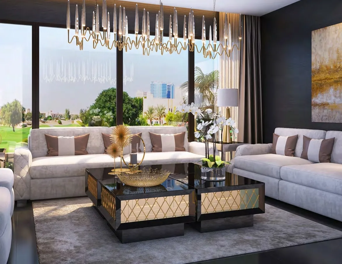 Damac Hills - Belair Phase 2 — интерьер гостиной