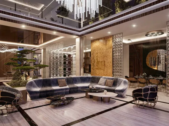 Damac Hills - Gems Estates — интерьер гостиной
