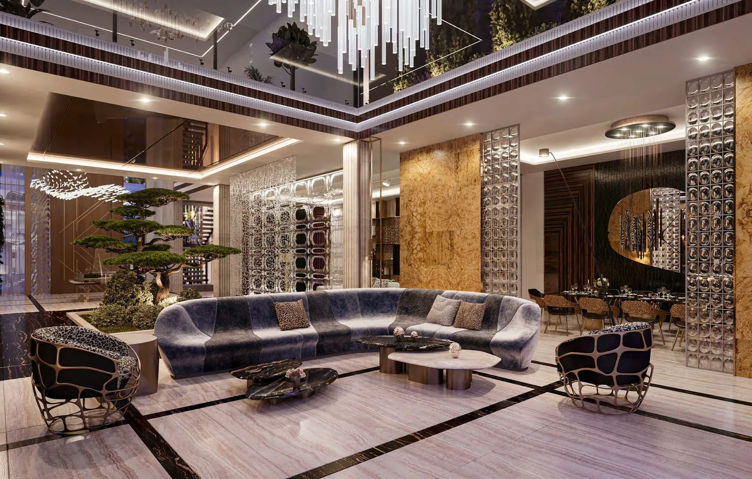 Damac Hills - Gems Estates — интерьер гостиной