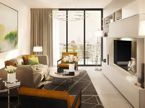 Damac Hills - Golf Gate 2 — интерьер гостиной