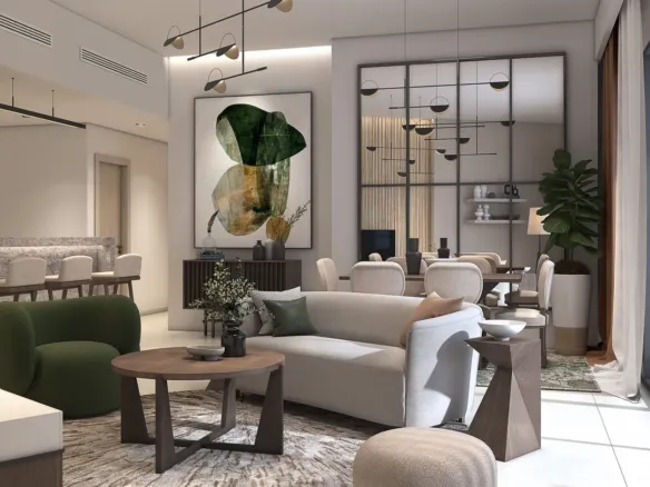 Damac Hills - Golf Gate 2 — интерьер гостиной, фото 9