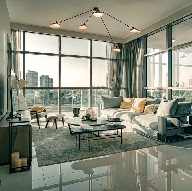 Damac Hills - Park Town — интерьер гостиной