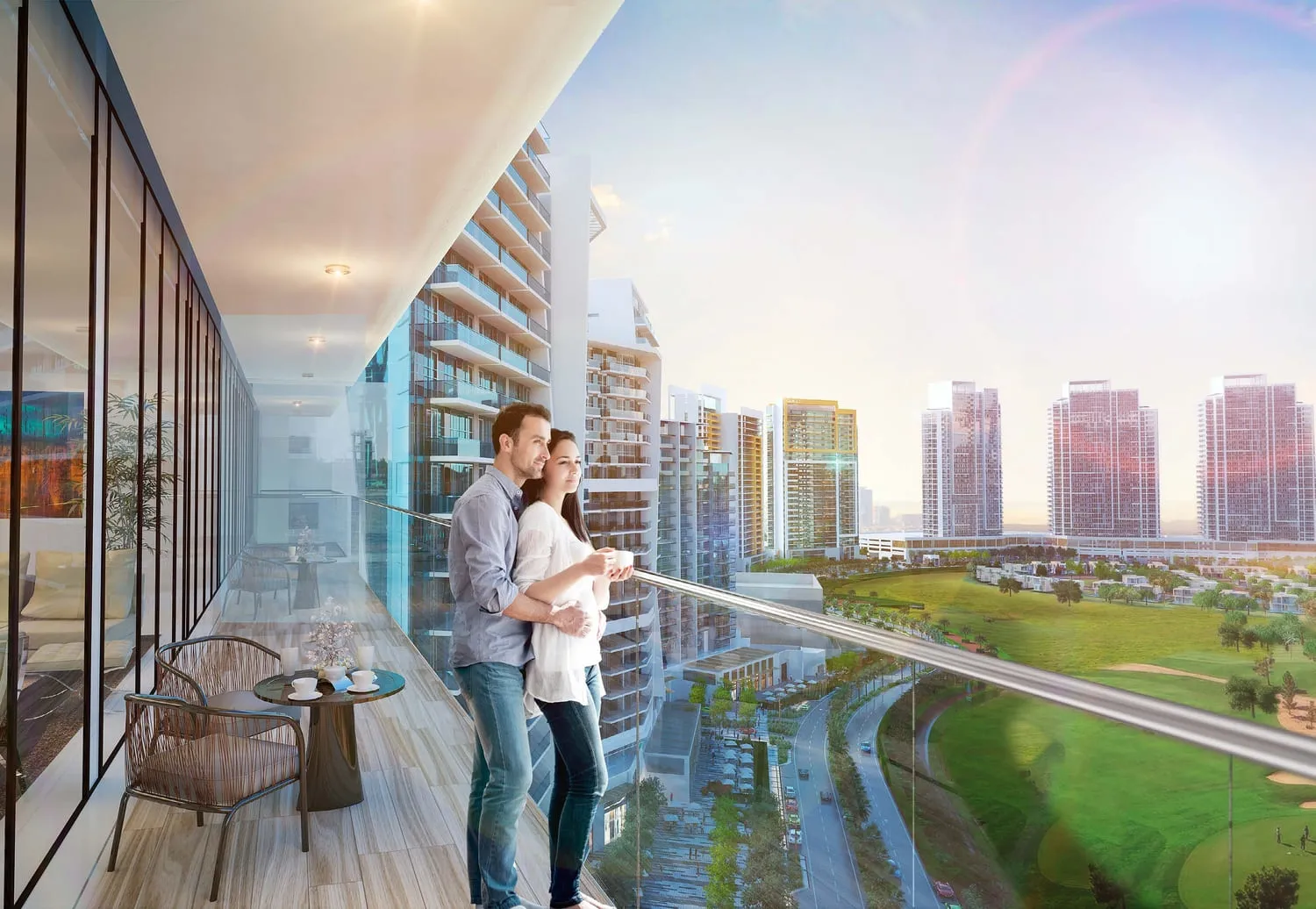 Damac Hills - Radisson Dubai — вид с балкона