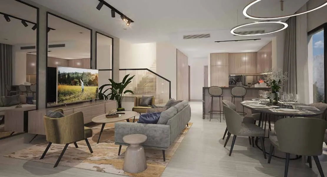 Damac Hills - The Legends — интерьер гостиной