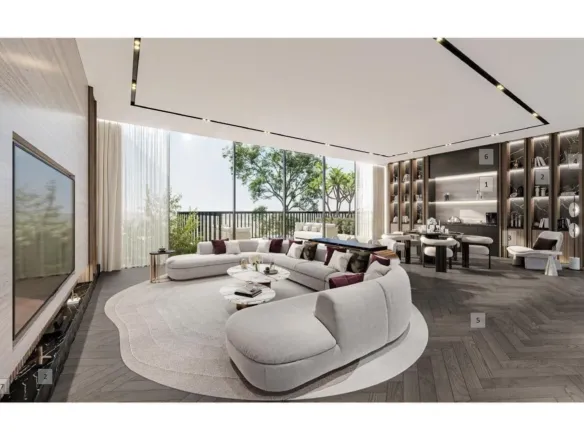 Damac Hills - Utopia — интерьер гостиной