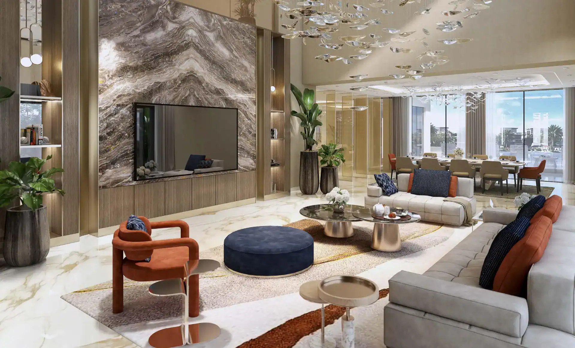 Damac Islands Phase 1 and 2 — интерьер гостиной