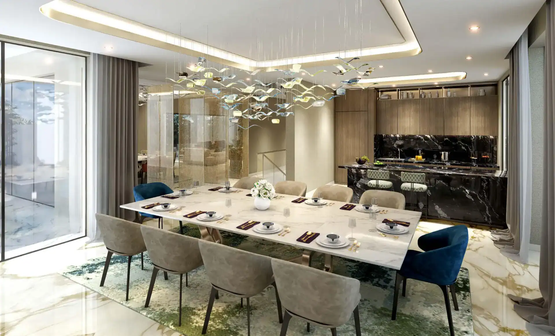 Damac Islands Phase 1 and 2 — обеденная зона
