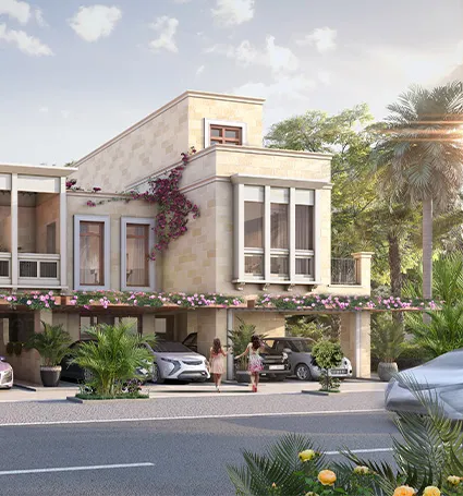 Damac Lagoons Monte Carlo — фасад таунхауса
