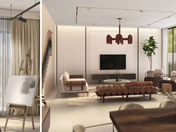 Damac Lagoons Monte Carlo — интерьер гостиной