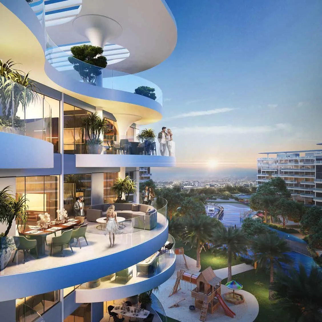 Damac Lagoons Views — терраса