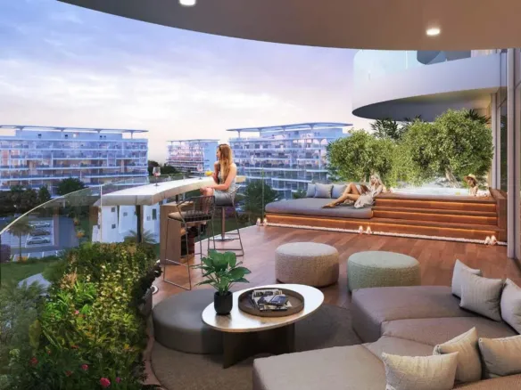 Damac Lagoons Views — терраса, фото 3