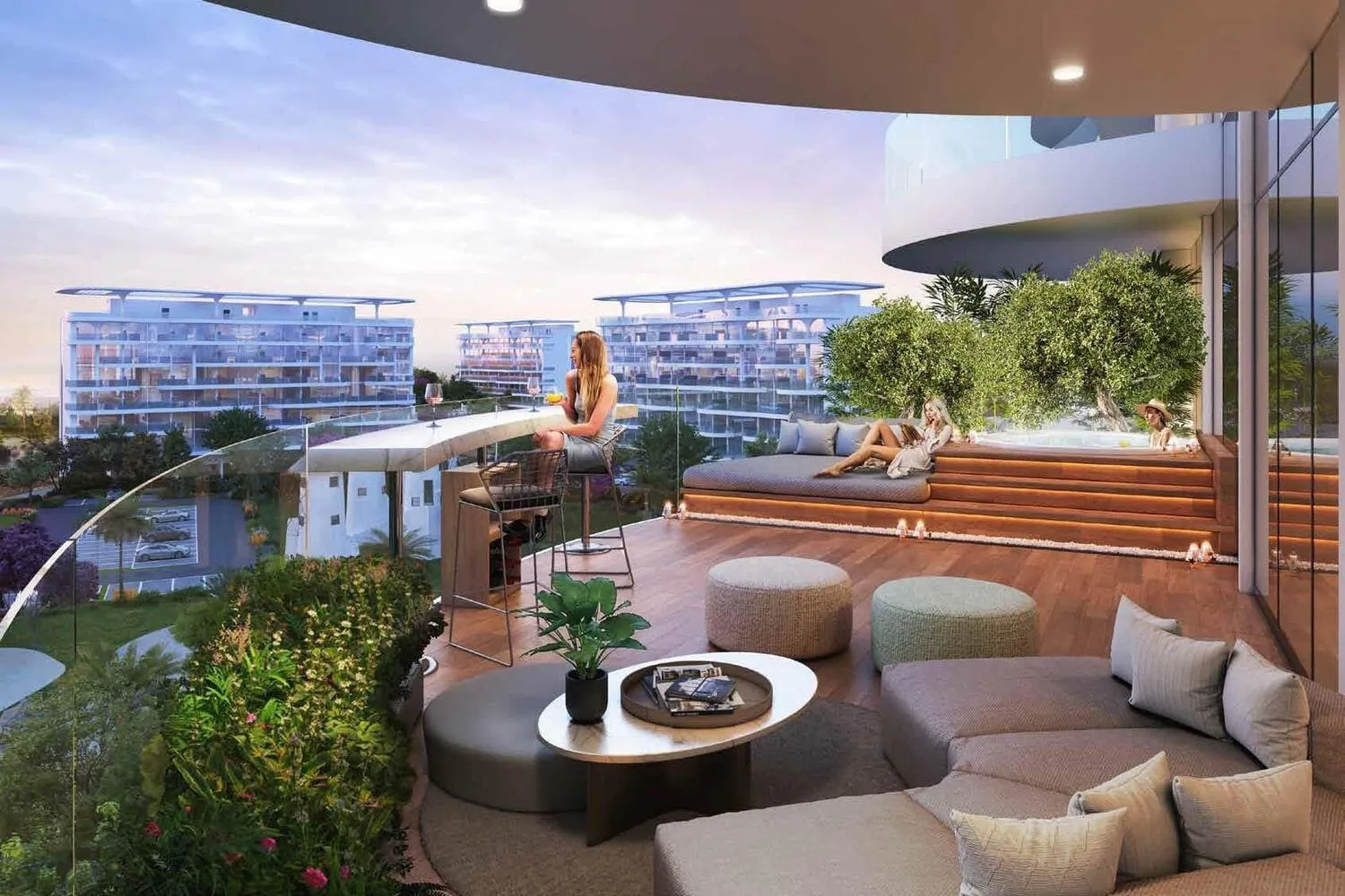 Damac Lagoons Views — терраса, фото 3