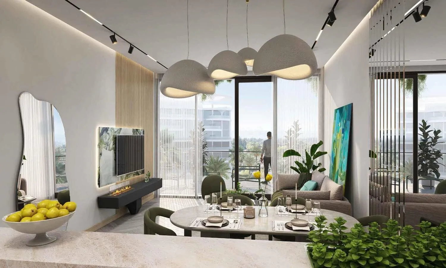 Damac Lagoons Views — интерьер гостиной, фото 9