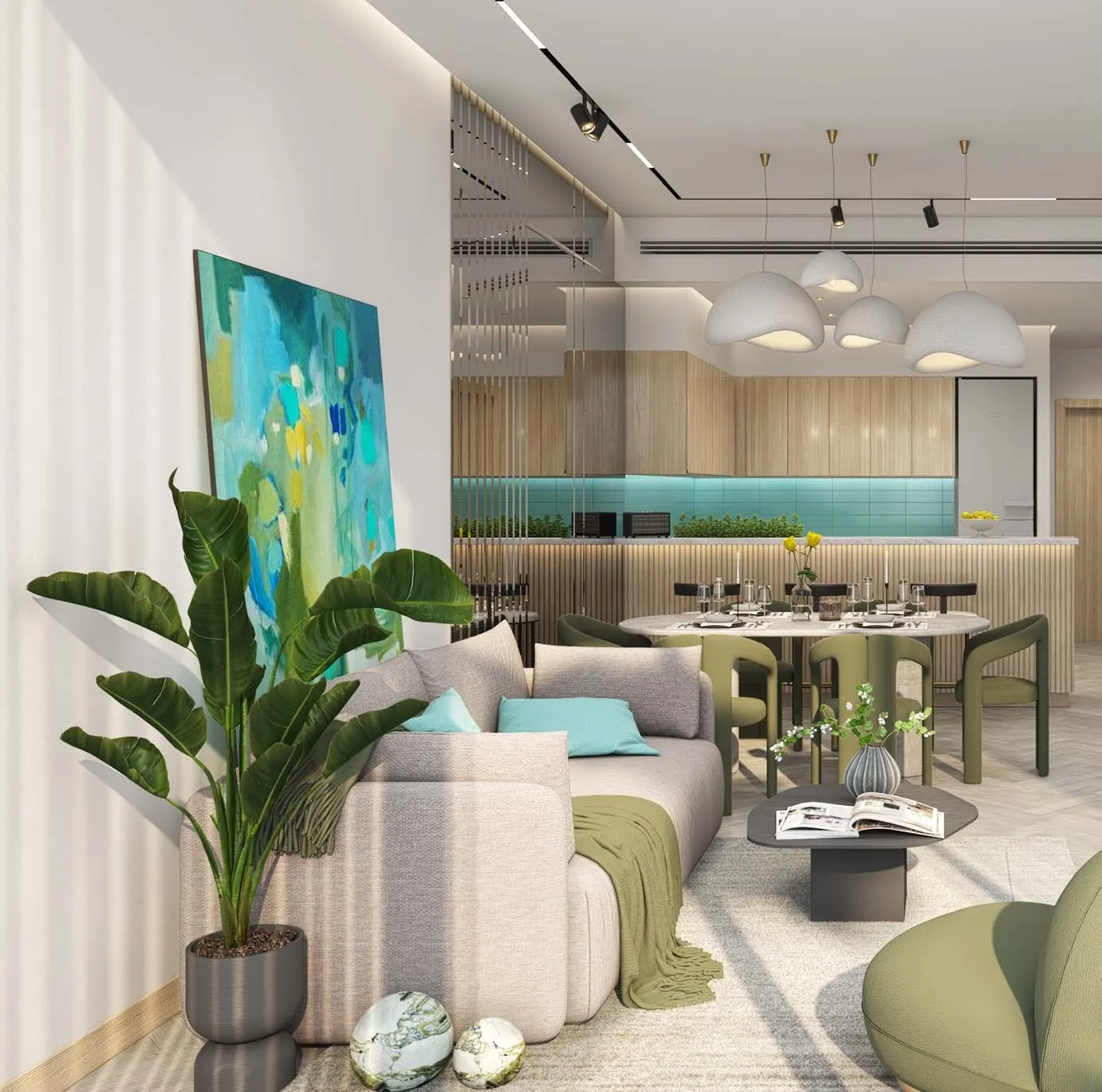 Damac Lagoons Views Phase 3 — интерьер гостиной