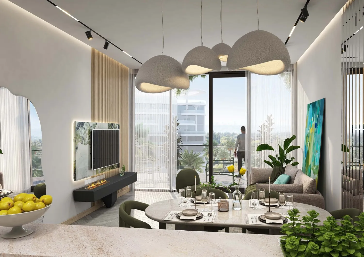 Damac Lagoons Views Phase 3 — интерьер гостиной, фото 11