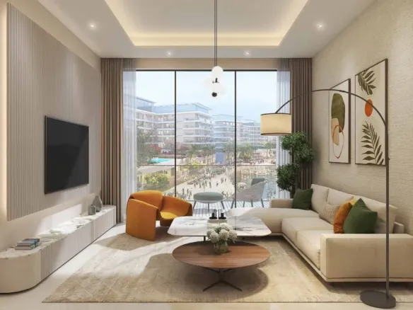 Damac Riverside Views — интерьер гостиной