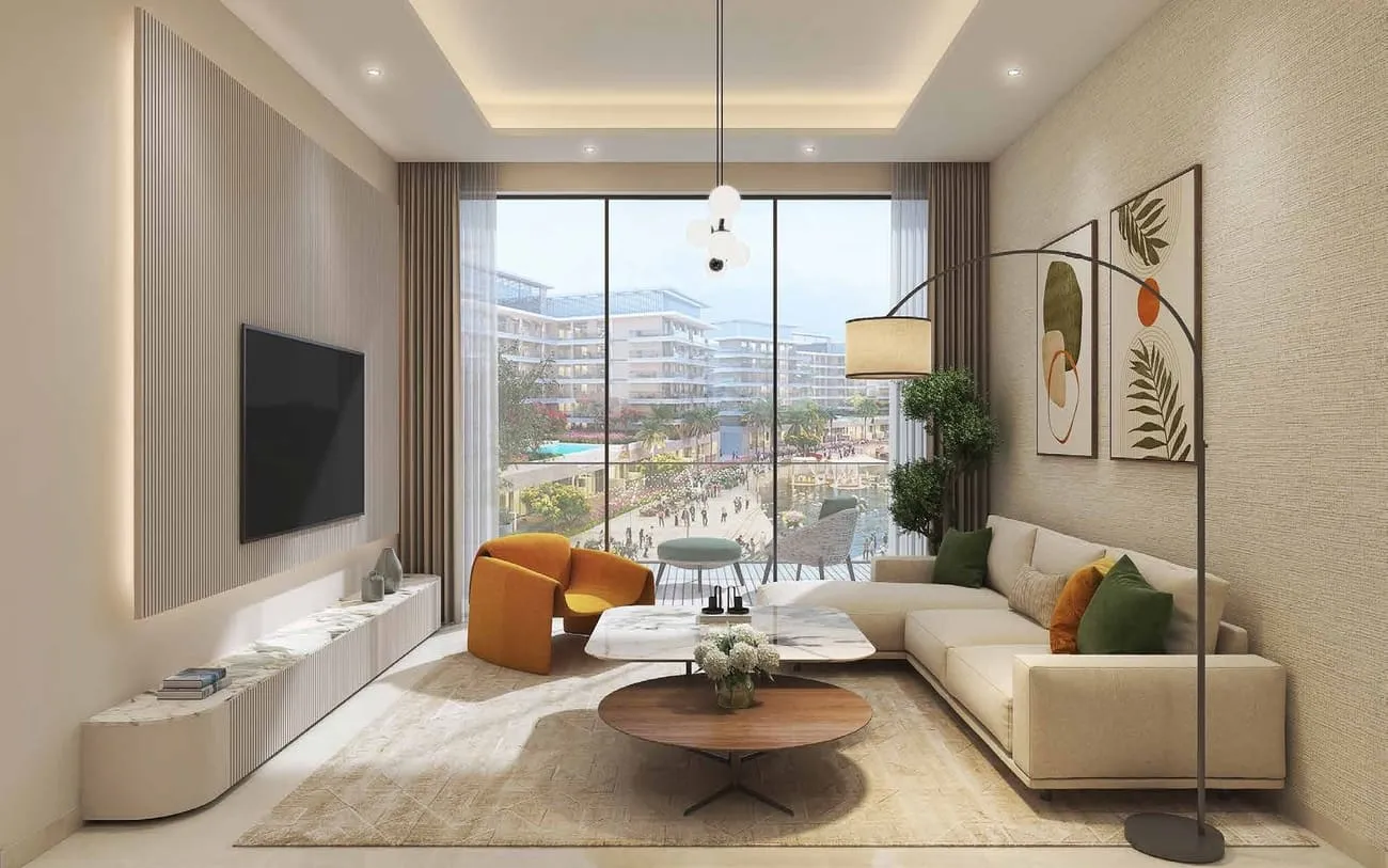 Damac Riverside Views — интерьер гостиной