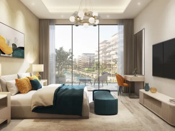 Damac Riverside Views — спальня