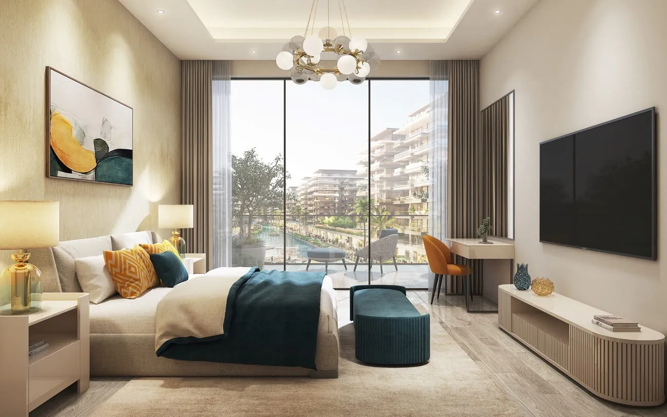 Damac Riverside Views — спальня