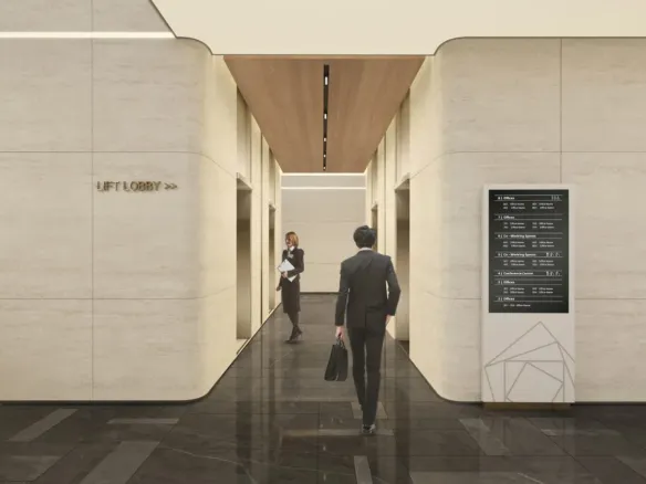 DIFC Living — лифтовой холл