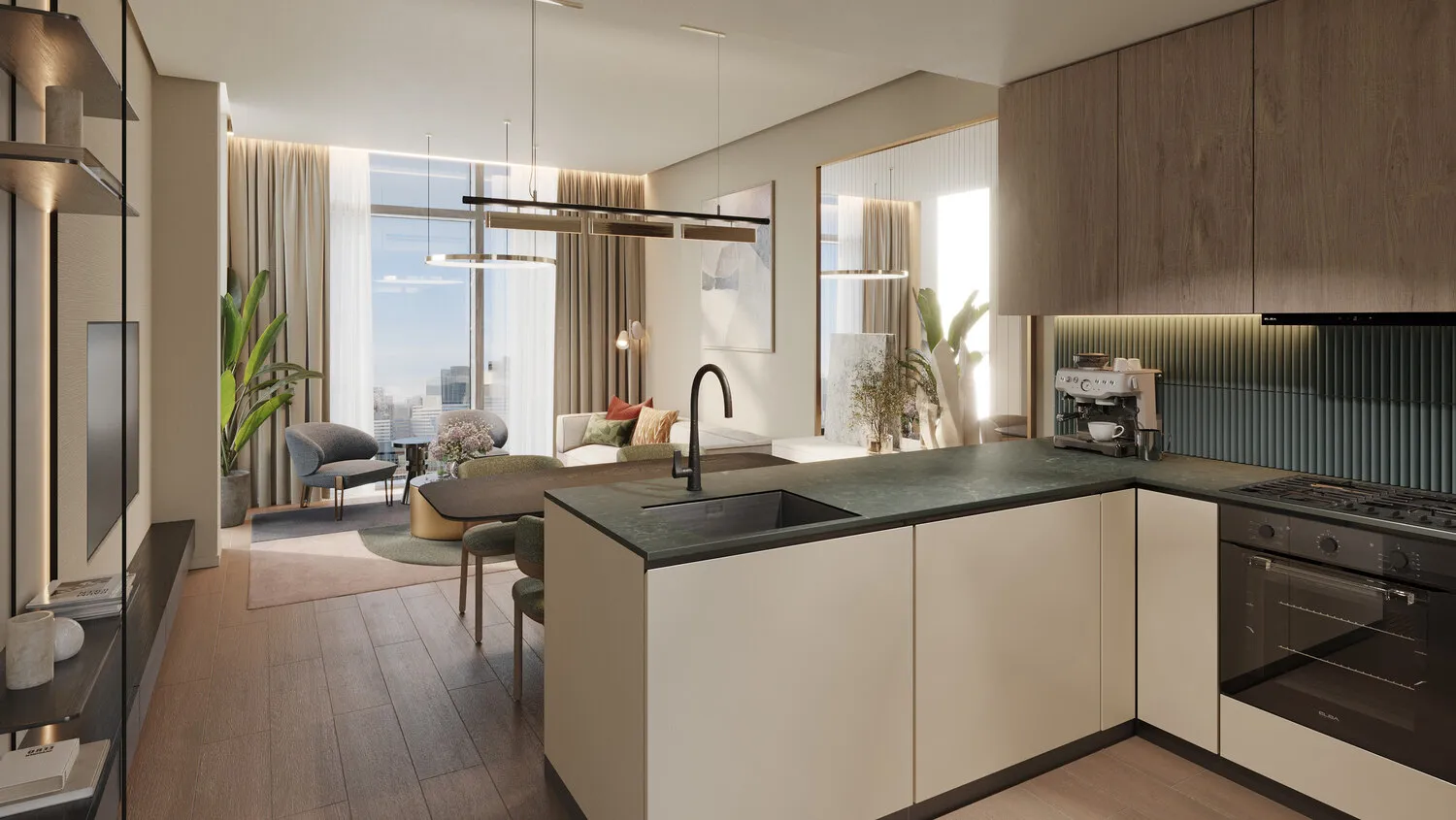 DoubleTree by Hilton — кухня-гостиная