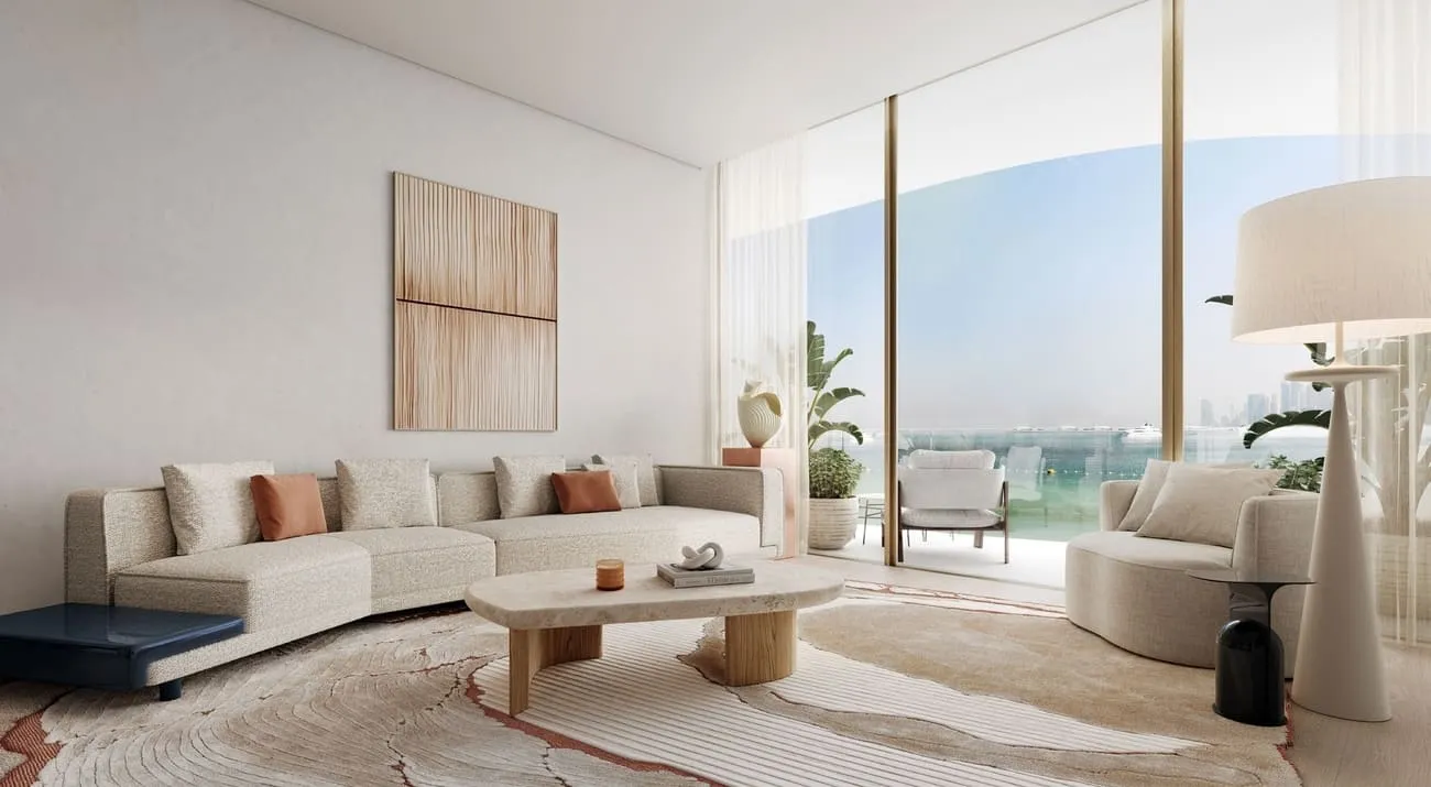 Dubai Harbour Residence — интерьер гостиной