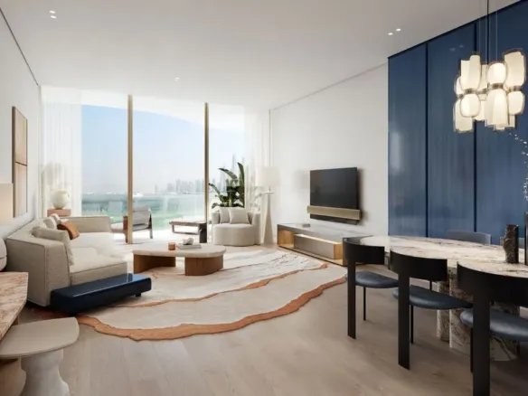 Dubai Harbour Residence — интерьер гостиной, фото 6