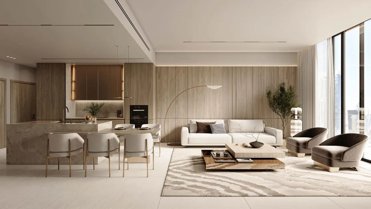 DWTN Residences — интерьер гостиной