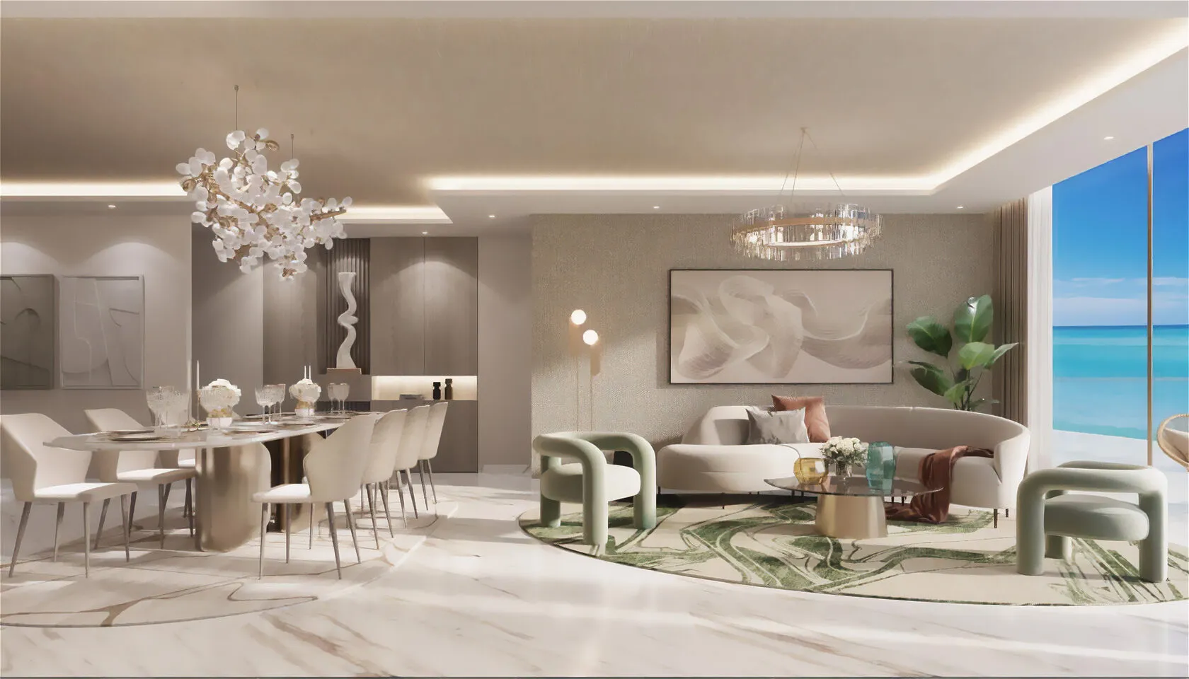 Elara by Durar Group — интерьер гостиной