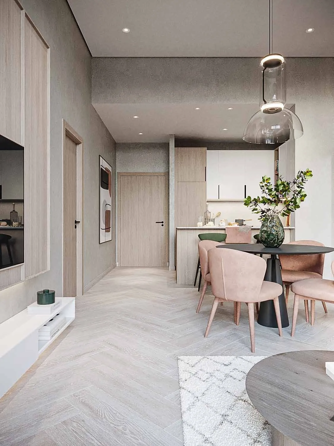 Empire Residences — кухня-гостиная