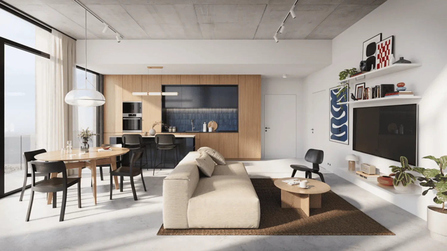 Enta Residences — кухня-гостиная