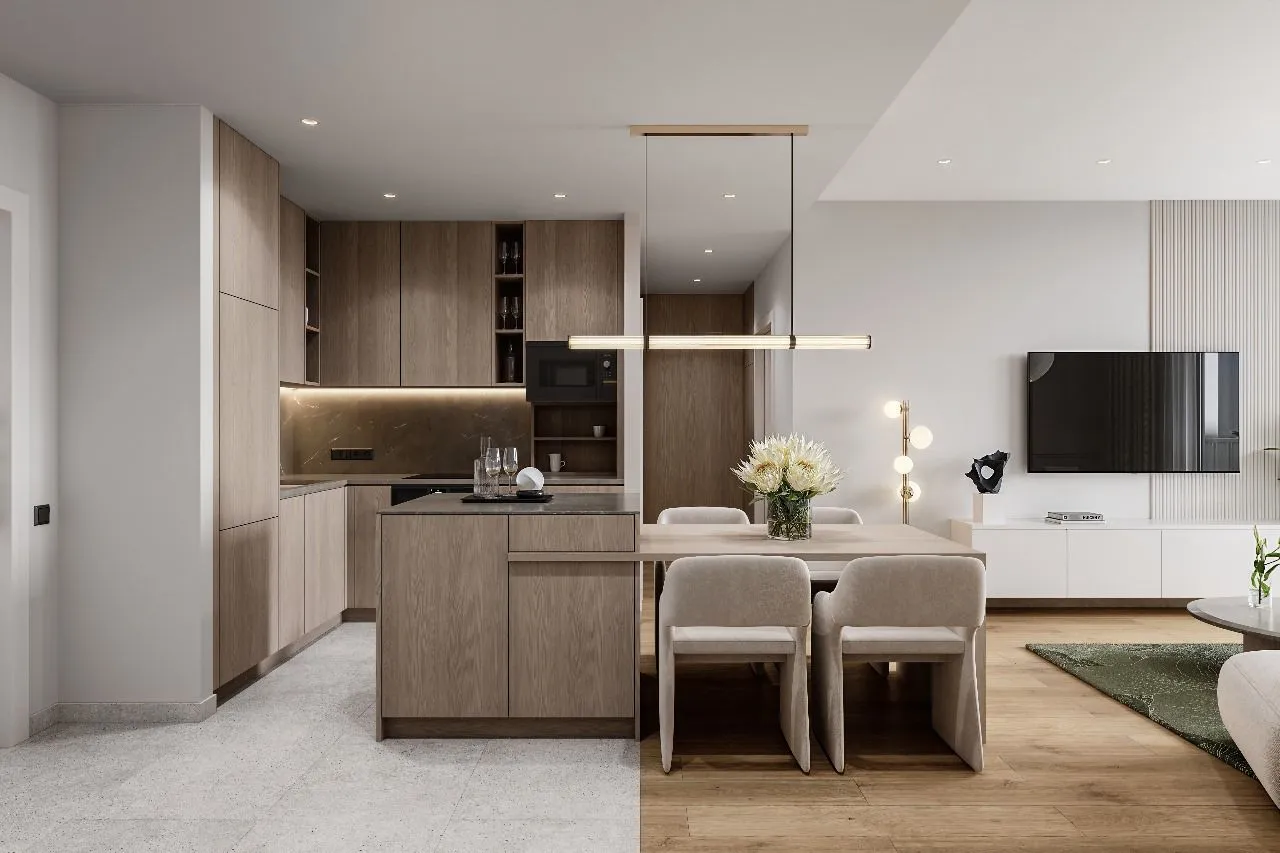ESSENL1FE Residence — кухня-гостиная