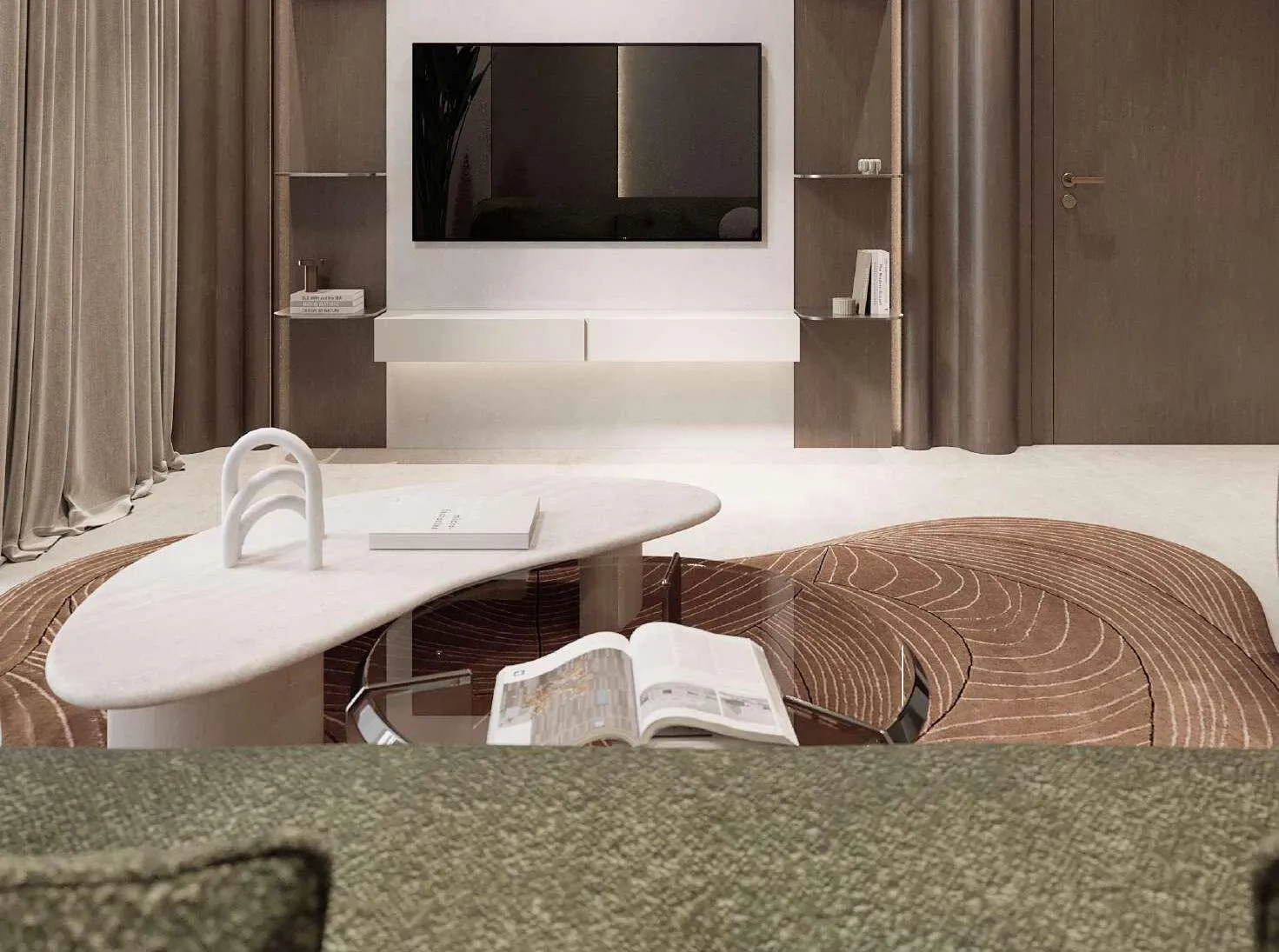 EVERGR1N House — интерьер гостиной, фото 10