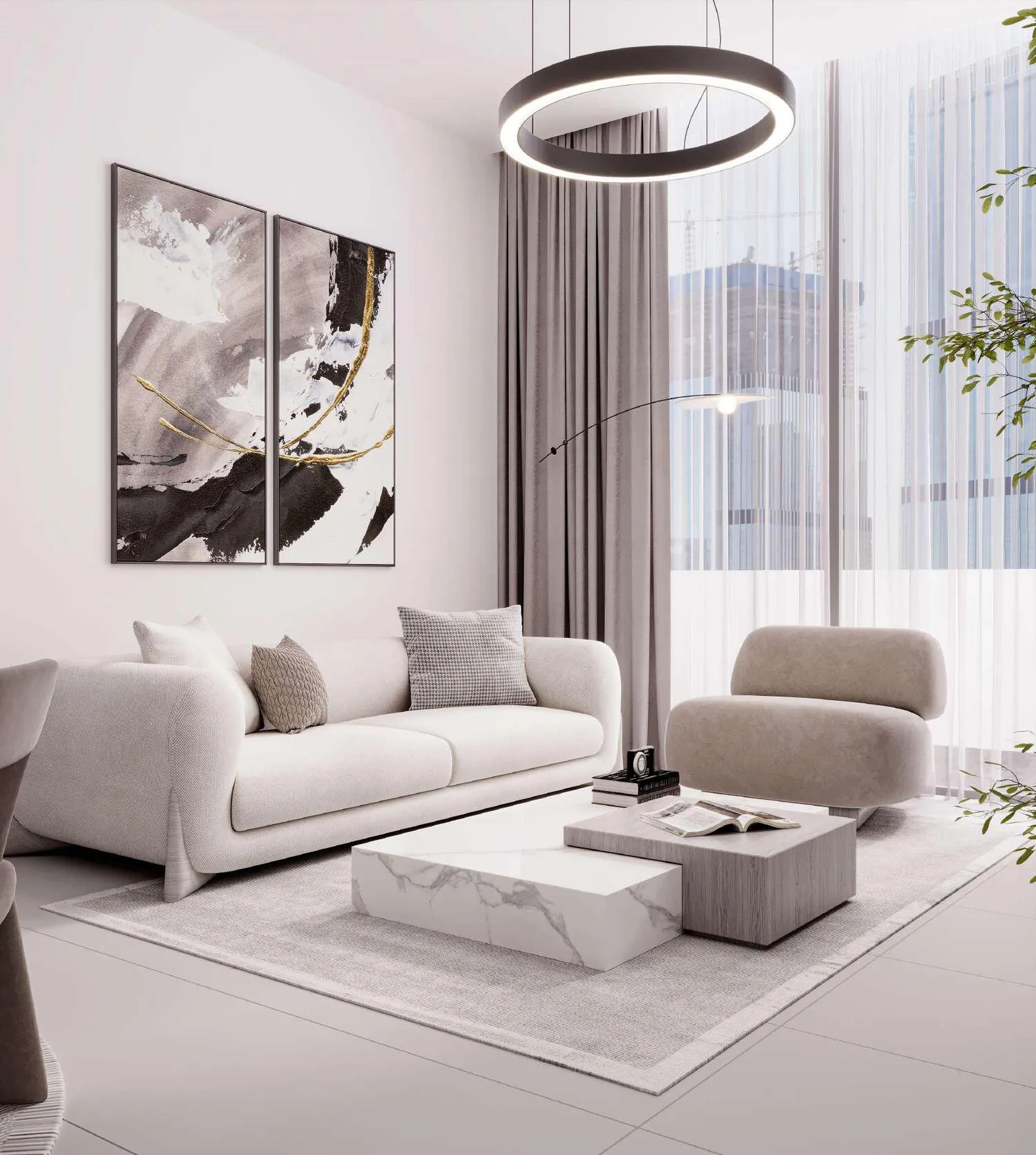 EVERGR1N House 4 — интерьер гостиной