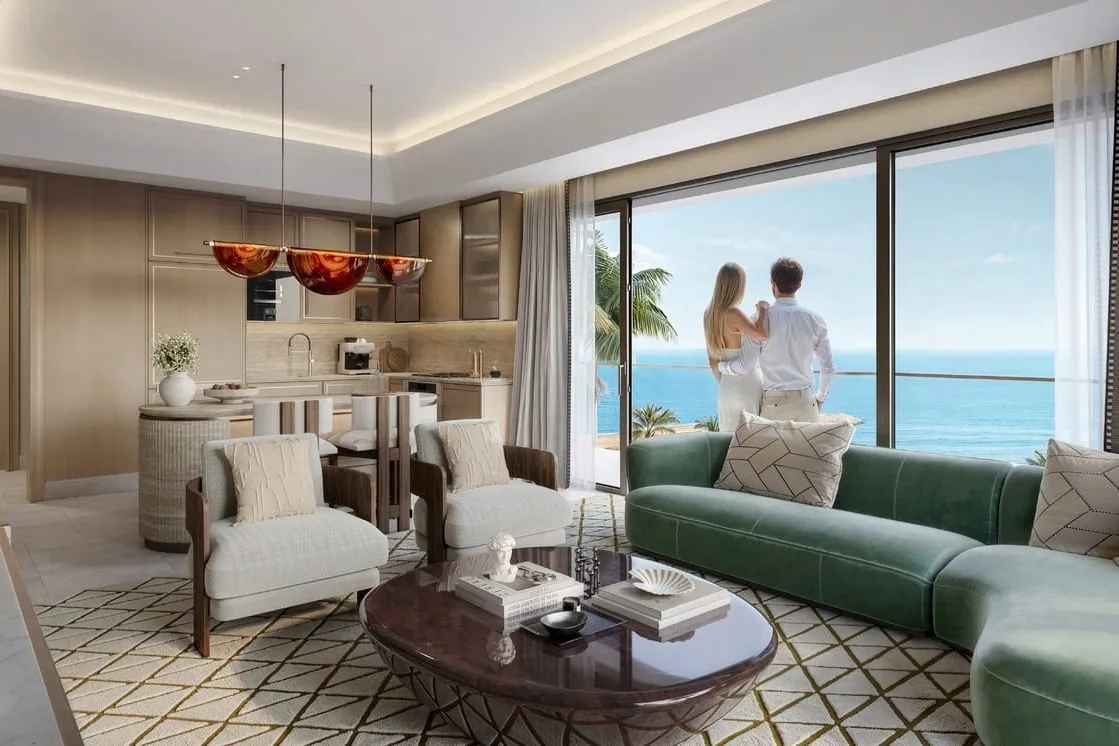 Fairmont Residences Al Marjan Island — интерьер гостиной