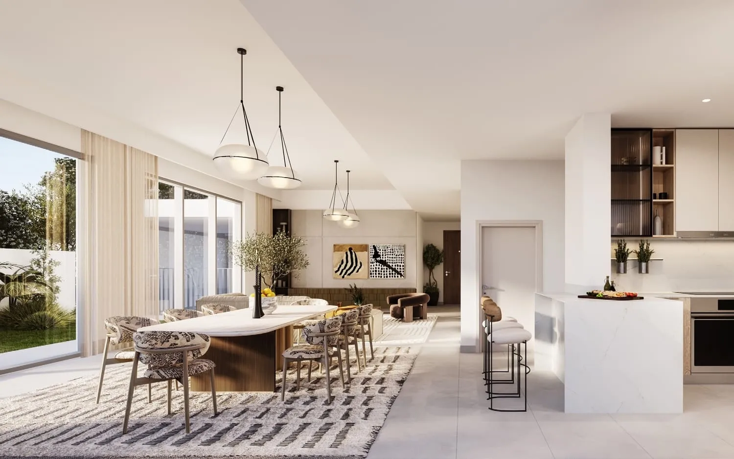 Fairway Villas 3 — кухня-гостиная