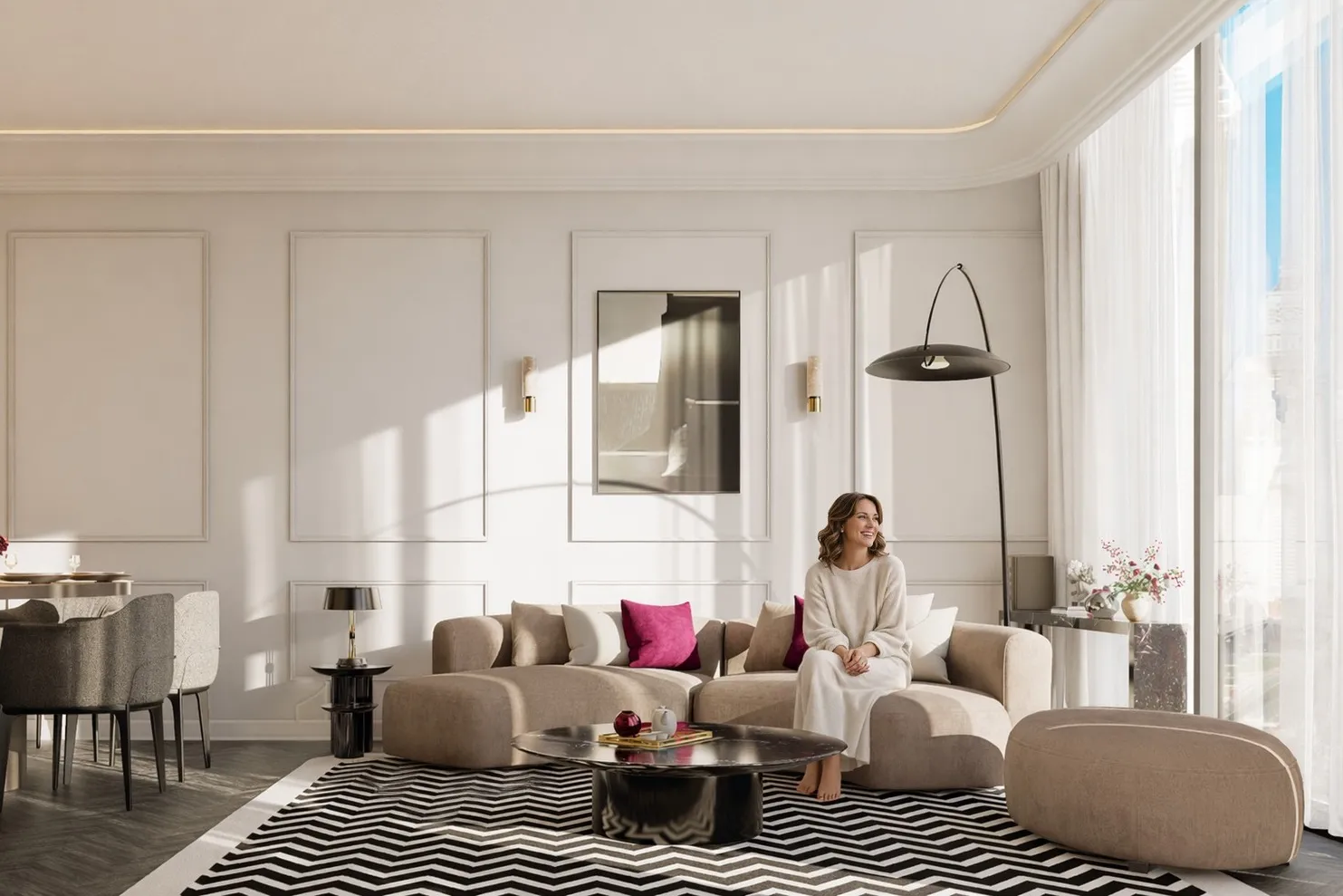Fauchon Residences — интерьер гостиной