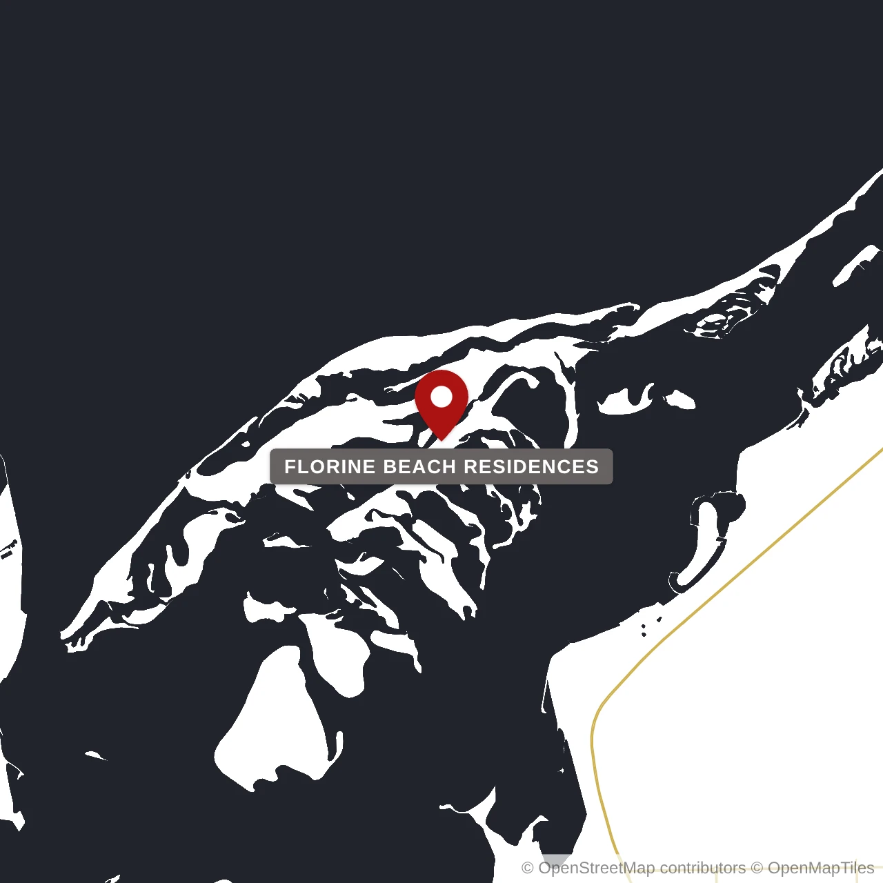 Расположение Florine Beach Residences на карте: Остров Синия, Umm Al Quwain