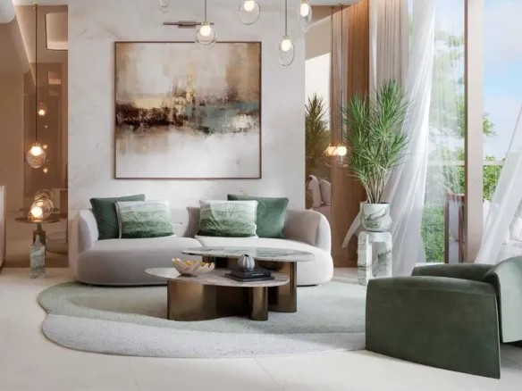 Flow Residences — интерьер гостиной