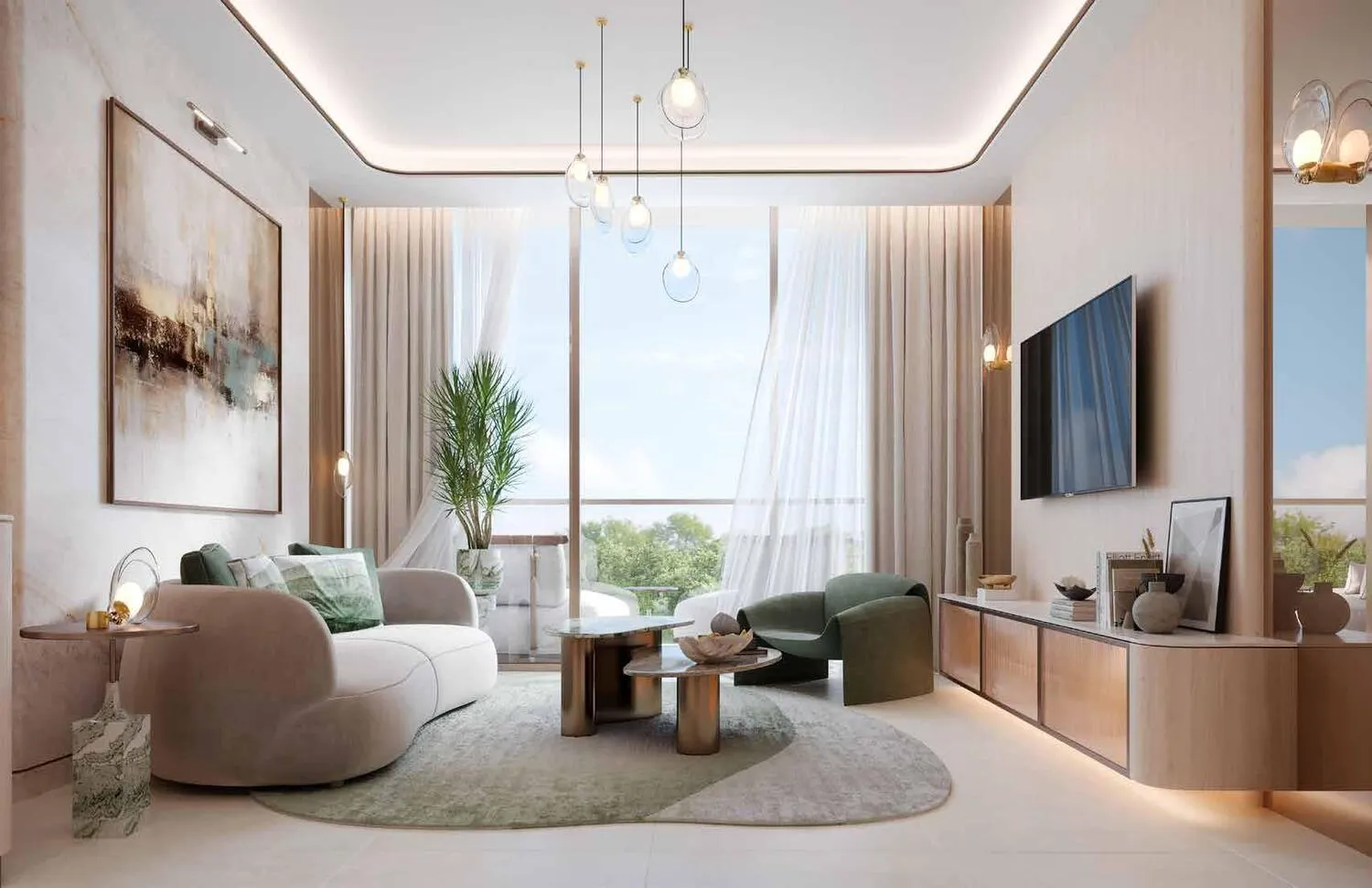 Flow Residences — интерьер гостиной, фото 7