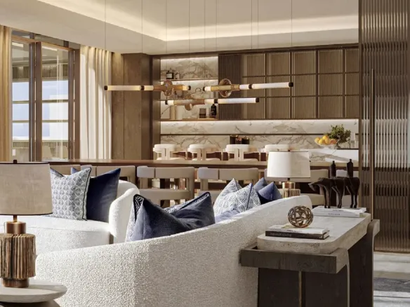 Four Seasons Private Residences Abu Dhabi at Saadiyat Beach — интерьер гостиной, фото 10