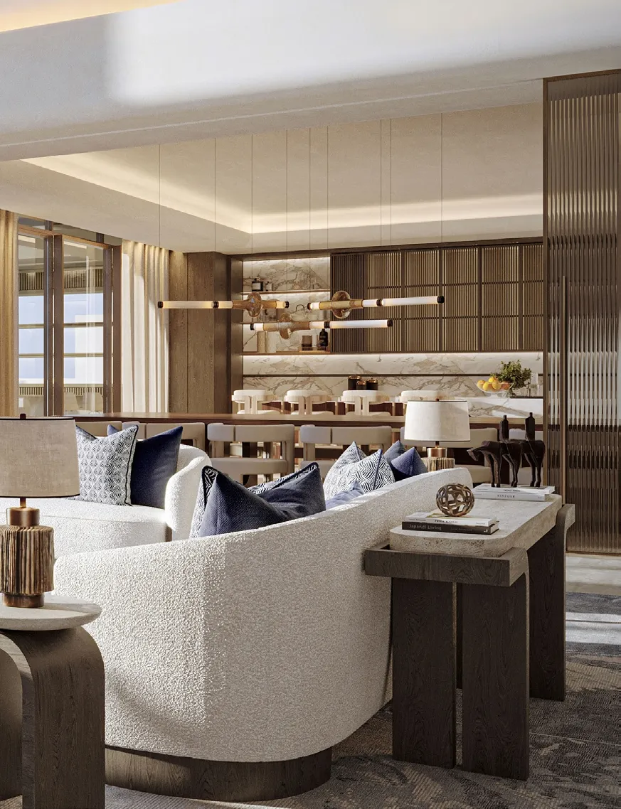 Four Seasons Private Residences Abu Dhabi at Saadiyat Beach — интерьер гостиной, фото 10