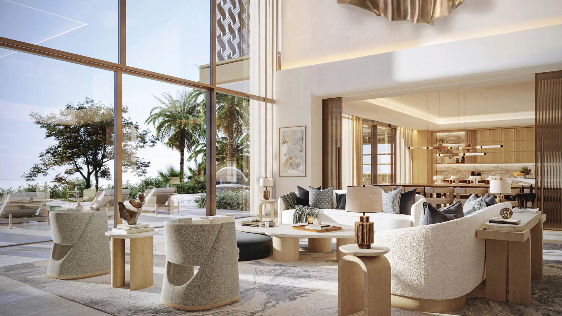 Four Seasons Private Residences Abu Dhabi at Saadiyat Beach — интерьер гостиной